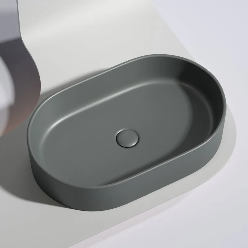 Накладная раковина Ceramicanova Element CN6048MDH темный антрацит матовая Sancos — официальный сайт
