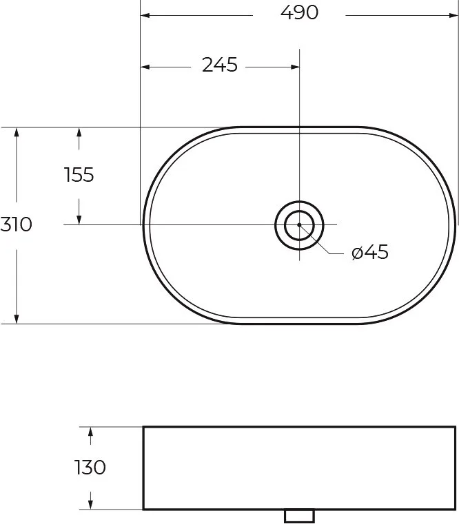 Накладная раковина BelBagno BB1497 49 Sancos — официальный сайт