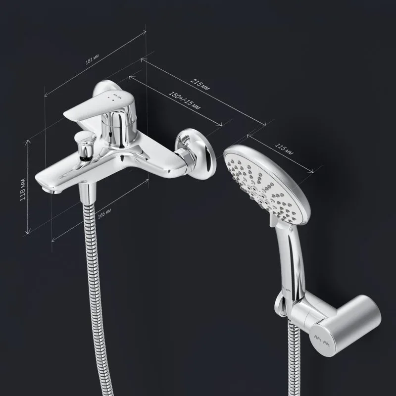 Смеситель для ванны с душем AM.PM Joy F85E15000 Sancos — официальный сайт