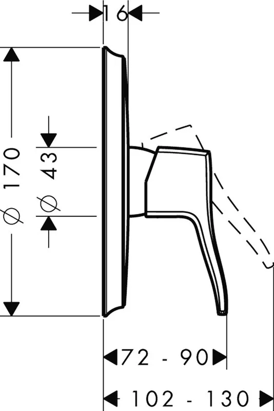 Встраиваемый смеситель Hansgrohe Metris classic 31676000 Sancos — официальный сайт