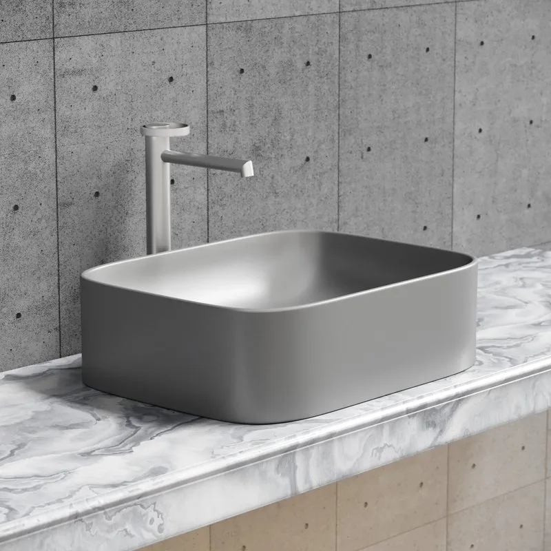 Накладная раковина Ceramicanova Element CN6052MH антрацит матовая Sancos — официальный сайт