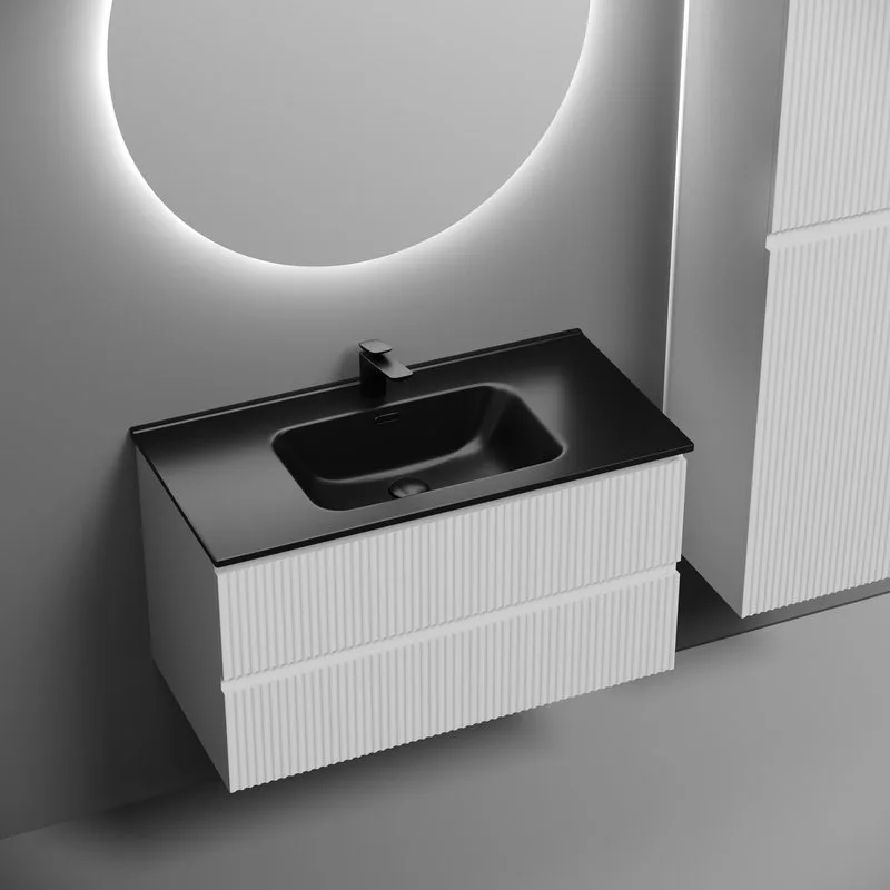 Тумба с раковиной Sancos Snob R 90 bianco, раковина CN7002MB Sancos — официальный сайт
