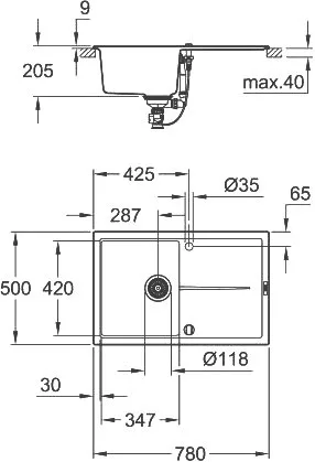 Мойка кухонная Grohe K400 31639AT0 Sancos — официальный сайт