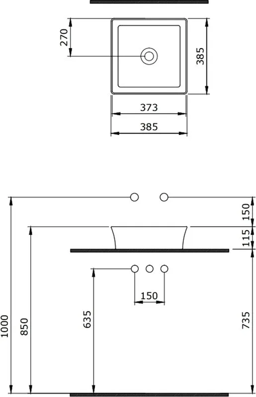 Накладная раковина Berges Ego SL 39x39 матовая серая Sancos — официальный сайт