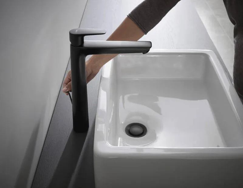 Смеситель для раковины Hansgrohe Talis E 240 71716670 с донным клапаном, матовый черный Sancos — официальный сайт