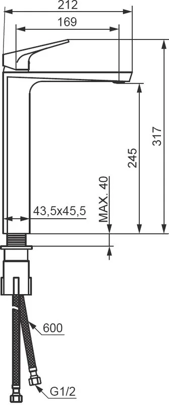 Смеситель для раковины Damixa Merkur 400250300 черный Sancos — официальный сайт