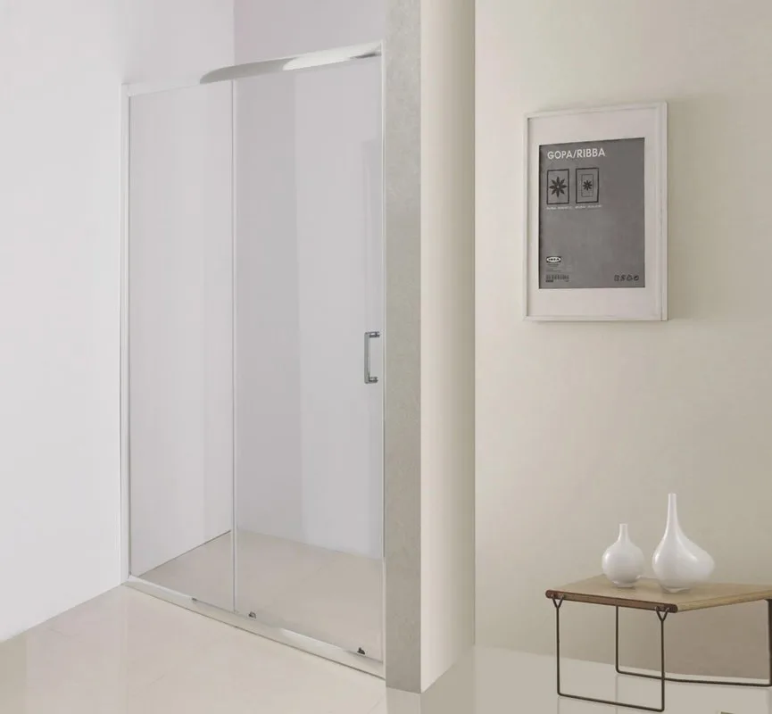 Душевая дверь в нишу BelBagno Uno 195 BF 1 155 C Cr стекло прозрачное Sancos — официальный сайт