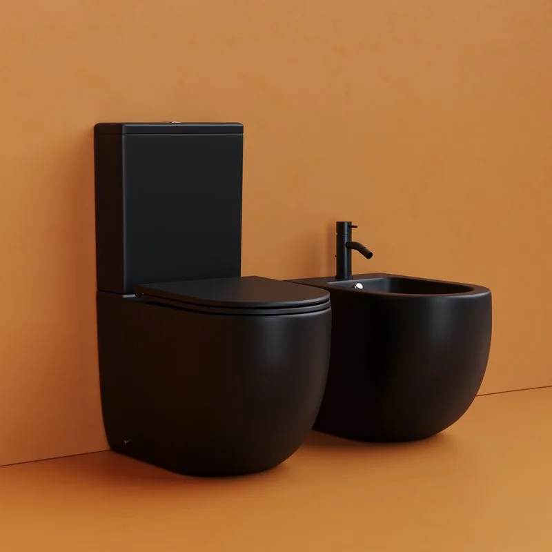 Унитаз-компакт напольный Ceramicanova Metropol CN4001TMB смыв торнадо, матовый черный Sancos — официальный сайт