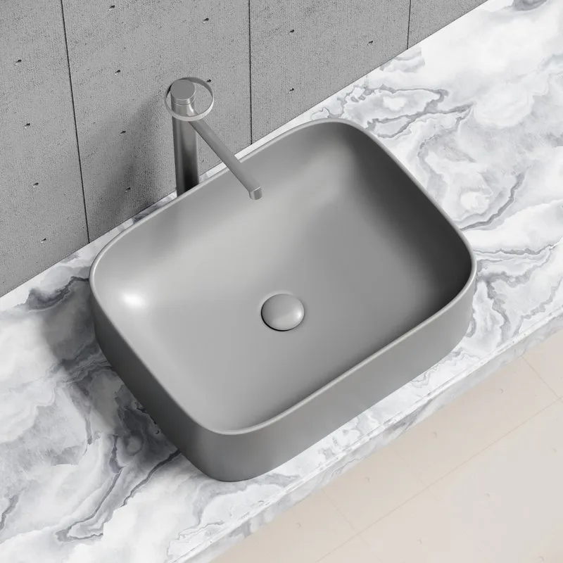 Накладная раковина Ceramicanova Element CN6052MH антрацит матовая Sancos — официальный сайт