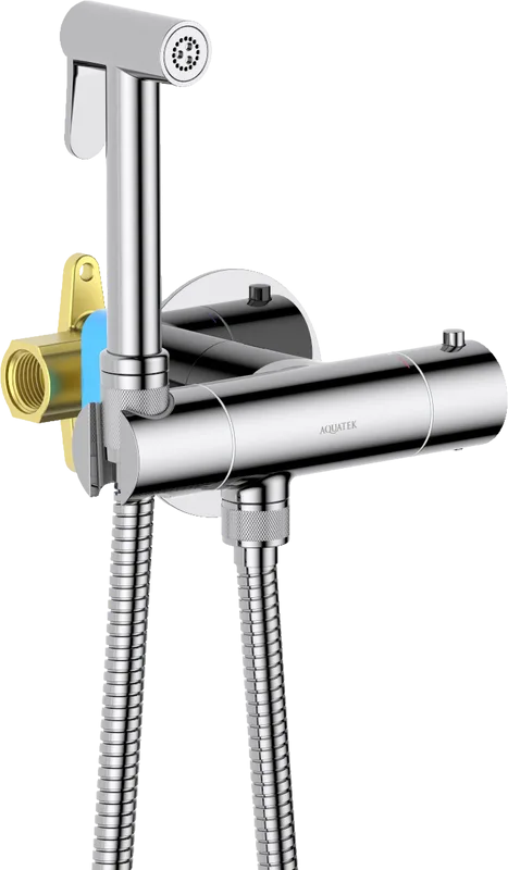 Гигиенический душ AQUATEK Оберон AQ1027CR со смесителем, С ВНУТРЕННЕЙ ЧАСТЬЮ, хром Sancos — официальный сайт