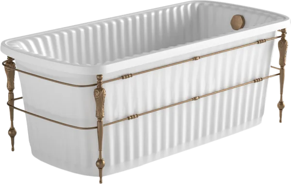 Ванна из искусственного камня Migliore Olivia 24378 175x80 см, отдельностоящая, белая, на ножках, со Sancos — Оригинал