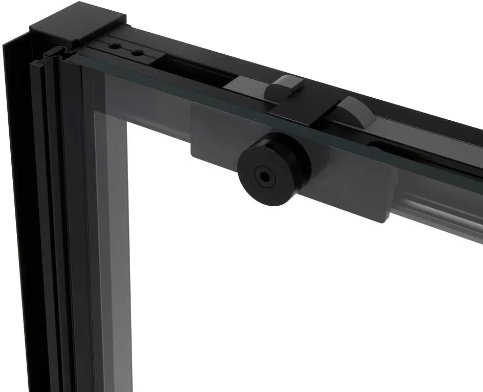 Душевая дверь в нишу Vincea Slim Soft VDS-1SS150CLB 150 см профиль черный, стекло прозрачное Sancos — официальный сайт