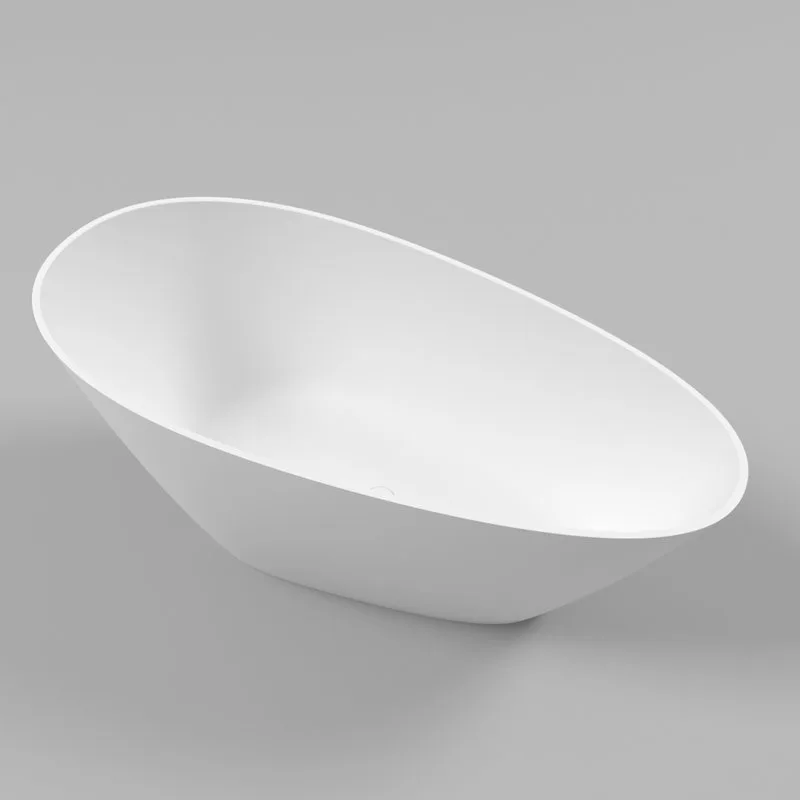 Ванна из искусственного камня WHITECROSS Spinel C 150x70 см, отдельностоящая, матовая белая, овальна Sancos — официальный сайт