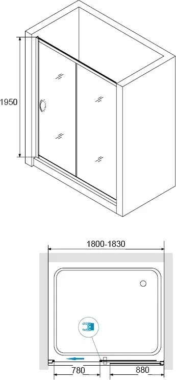 Душевой уголок RGW Passage PA-016+120 см (180-183)x120x195 профиль хром, стекло прозрачное Sancos — официальный сайт