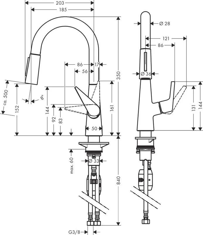 Смеситель для кухни Hansgrohe Talis M51 Talis M51 72815000 хром Sancos — официальный сайт