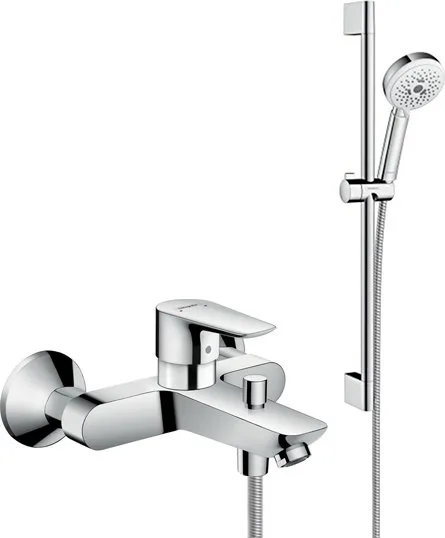 Смеситель для ванны с душем Hansgrohe Talis E 71740000, + Душевой гарнитур Hansgrohe Crometta 100 Mu Sancos — официальный сайт