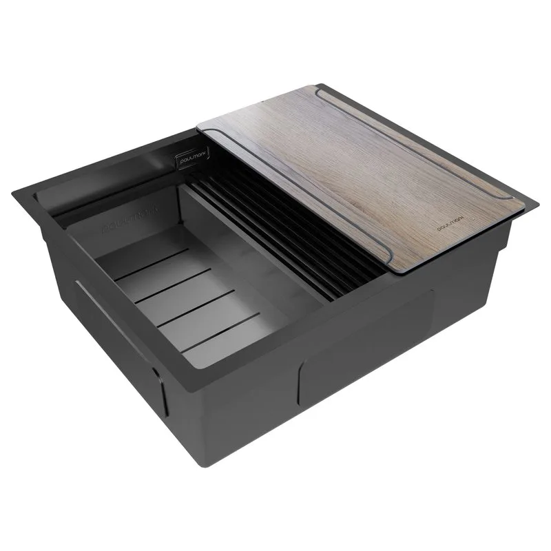 Мойка кухонная Paulmark Next-Multi Sink 54 UNI PM785445-L-GM вороненая сталь Sancos — официальный сайт