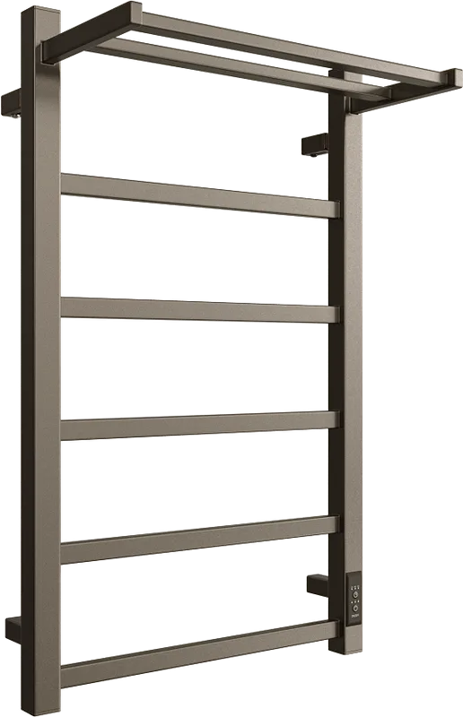 Полотенцесушитель электрический Двин Fj Plaza Neo 80х50, оружейная сталь, с полкой Sancos — официальный сайт