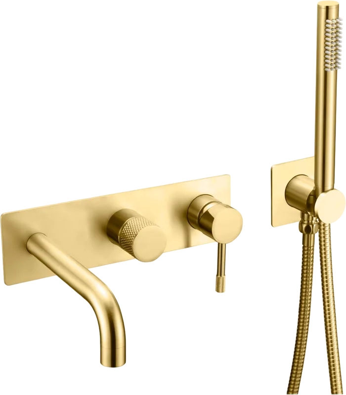 Встраиваемый смеситель Boheme Uno 464-3-G С ВНУТРЕННЕЙ ЧАСТЬЮ, gold Sancos — официальный сайт