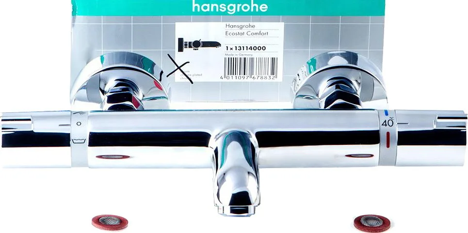 Термостатический смеситель Hansgrohe Ecostat Comfort 13114000, для ванны с душем, хром Sancos — официальный сайт