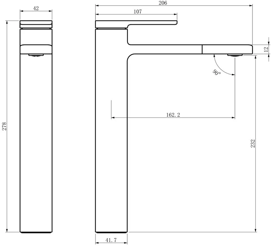 Смеситель для раковины Black&White Gravity 7203С chrome Sancos — официальный сайт