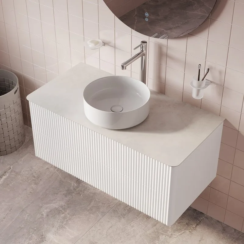 Столешница в ванную под раковину IDDIS Optima Home 100 cветло-серый бетон Sancos — официальный сайт