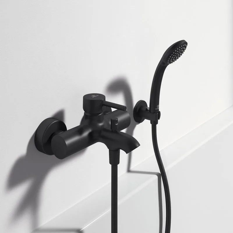 Смеситель для ванны с душем Ideal Standard Ceraline BC270XG, черный Sancos — официальный сайт