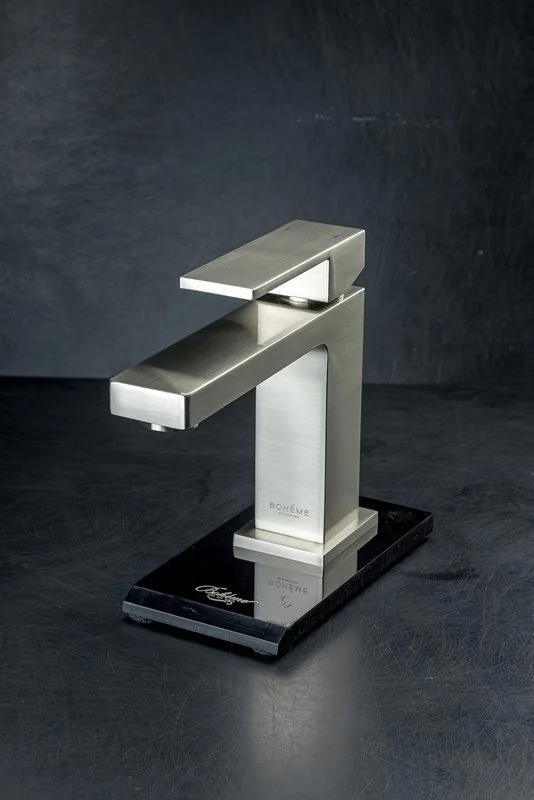 Смеситель для раковины Boheme Qubic 471-NB brushed nickel Sancos — официальный сайт