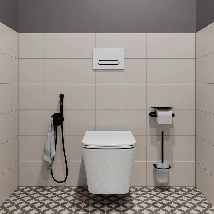Кнопка смыва IDDIS Unifix UNI01WBi77 001, белая/черный Sancos — официальный сайт