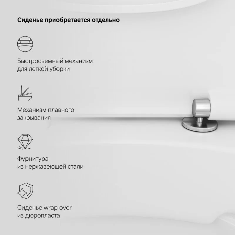 Унитаз-компакт напольный AM.PM Spirit V2.0 C708600WH FlashClean с микролифтом Sancos — официальный сайт