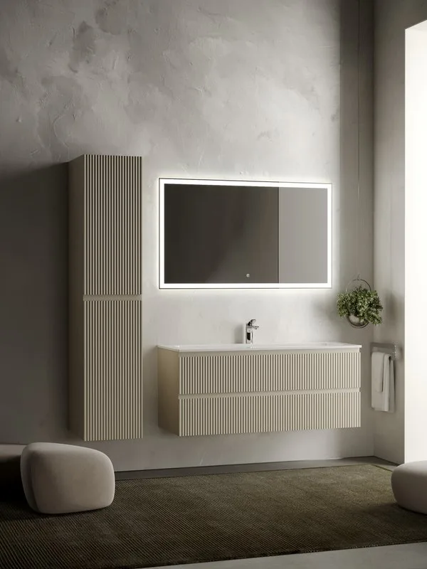 Тумба с раковиной Sancos Snob R 120 см, beige soft, раковина CN7017 Sancos — официальный сайт