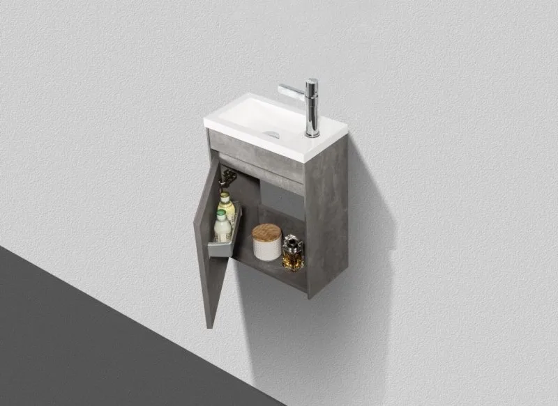 Тумба под раковину без столешницы BelBagno Pietra Mini 40 L stucco cemento Sancos — официальный сайт