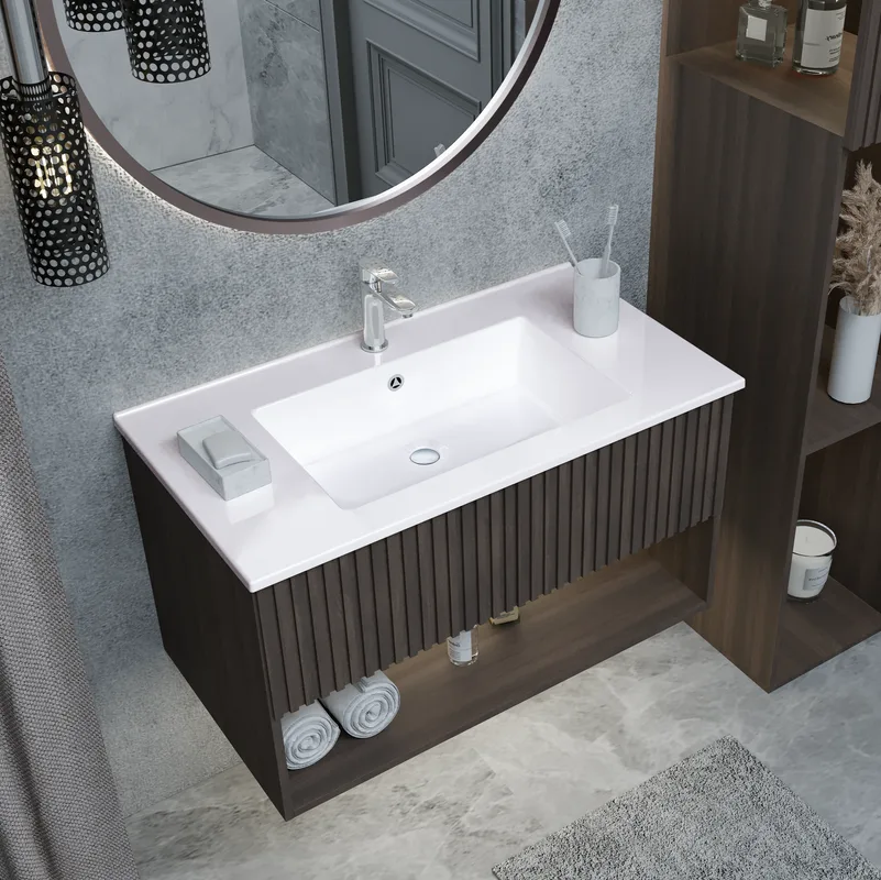 Мебельная раковина Uperwood Parma Premium 85 белая глянцевая Sancos — официальный сайт