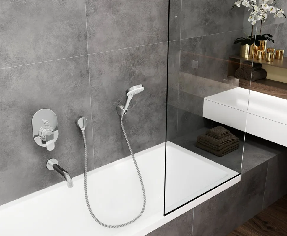 Излив Hansgrohe Vernis Blend 71420000 для ванны, хром Sancos — официальный сайт