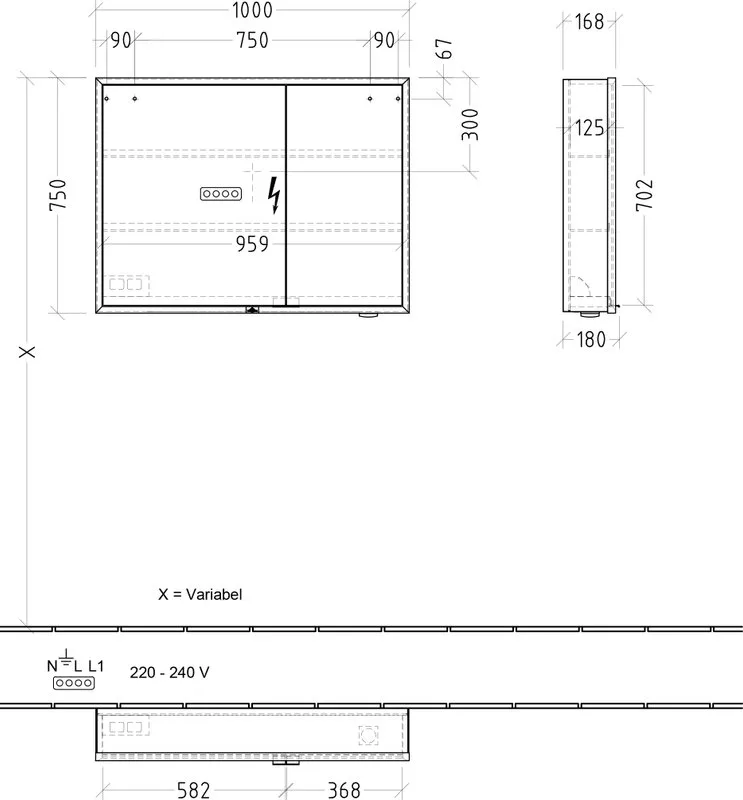 Зеркало-шкаф Villeroy & Boch My View Now A4551000 100х75 с LED-подсветкой, 6500 K Sancos — официальный сайт