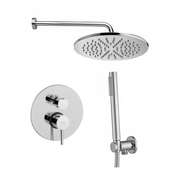 Душевой комплект Paffoni Light KITLIG018CRKING, С ВНУТРЕННЕЙ ЧАСТЬЮ, хром Sancos — Оригинал