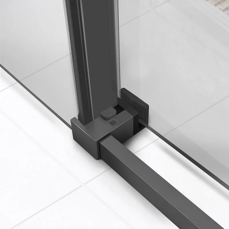 Душевая дверь в нишу Vincea Slim Soft VDS-1SS120CLGM 120 см профиль вороненая сталь, стекло прозрачн Sancos — официальный сайт