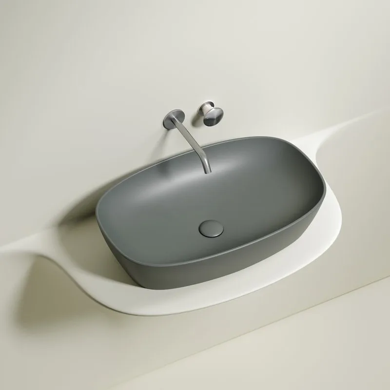 Накладная раковина Ceramicanova Element CN6049MH антрацит матовая Sancos — официальный сайт