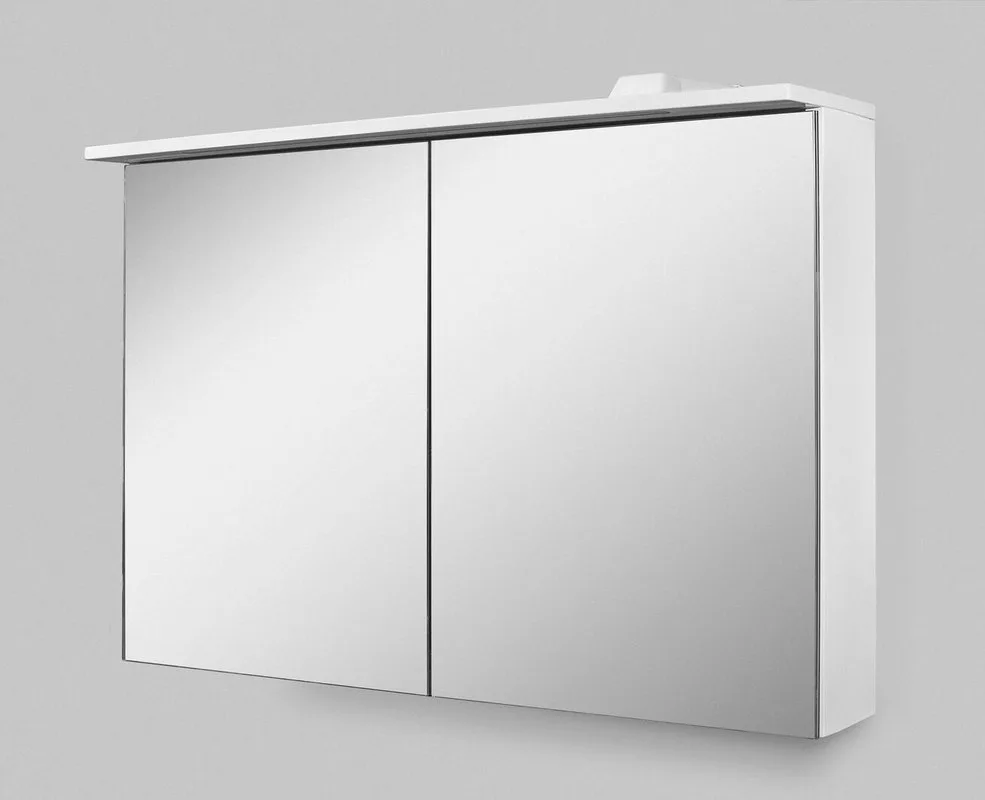 Зеркало-шкаф AM.PM Spirit V2.0 100 с LED-подсветкой, белый глянец Sancos — официальный сайт