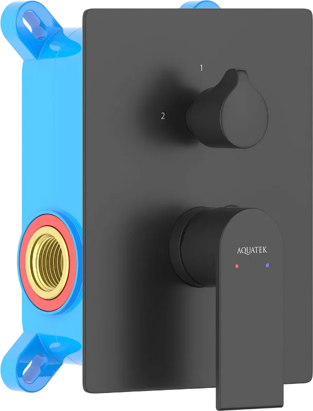Встраиваемый смеситель AQUATEK Лира AQ1446MB С ВНУТРЕННЕЙ ЧАСТЬЮ, матовый черный Sancos — официальный сайт