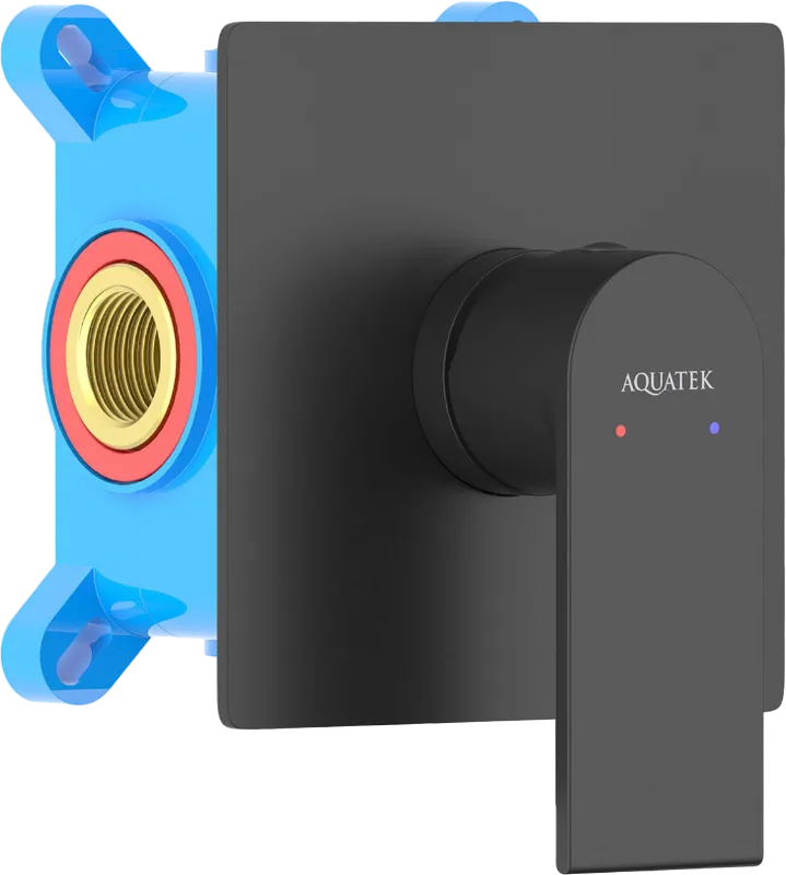 Встраиваемый смеситель AQUATEK Лира AQ1466MB С ВНУТРЕННЕЙ ЧАСТЬЮ, матовый черный Sancos — официальный сайт