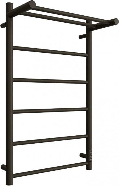 Полотенцесушитель электрический Двин Fj neo 80/50 чёрный матовый, с полкой Sancos — Оригинал