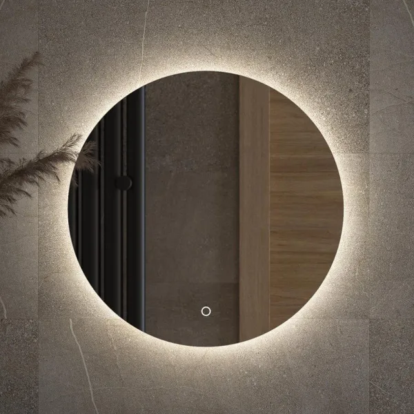 Зеркало круглое Defesto Opti DF 2842S 50 с LED-подсветкой, 4500К, сенсорный выключатель