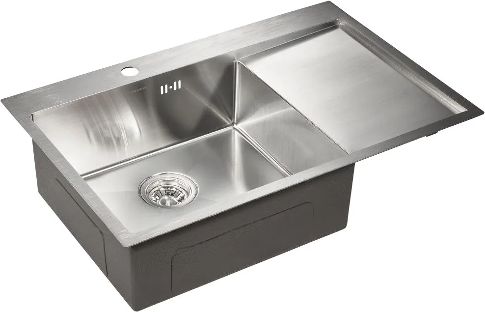 Мойка кухонная Paulmark Kroner PM217851-BSL брашированная нержавеющая сталь L Sancos — официальный сайт