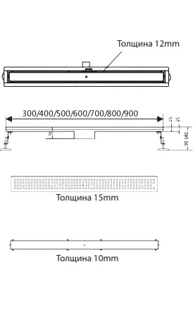 Душевой трап (лоток) AltroBagno Beni aggiuntivi AltroBagnoLivello071213Cr, никель Sancos — официальный сайт