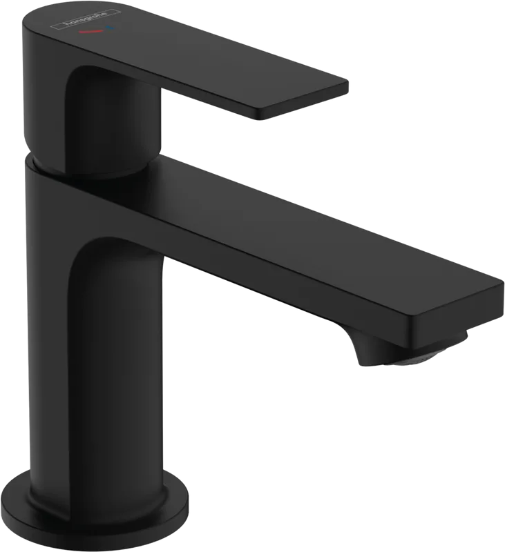 Смеситель для раковины Hansgrohe Rebris E 72554670 технология CoolStart, матовый черный Sancos — официальный сайт