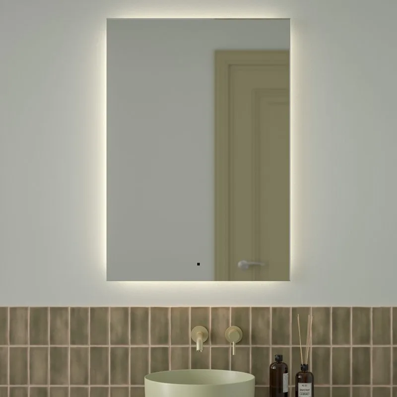 Зеркало Defesto Glow DF 2509R 70х100 с LED-подсветкой, 4 500 K, инфракрасный выключатель
