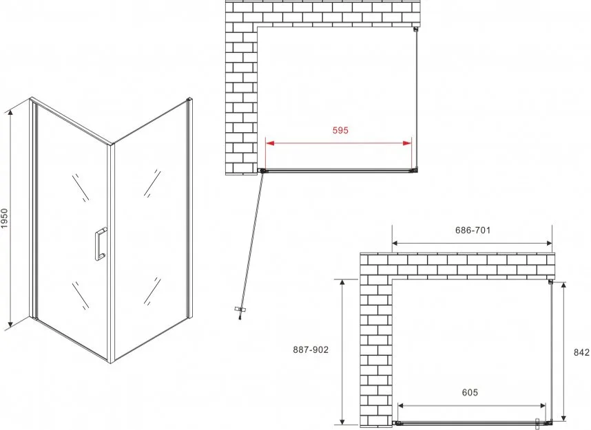 Душевой уголок Abber Sonnenstrand AG04070-S90 90x70, профиль хром, стекло прозрачное Sancos — официальный сайт
