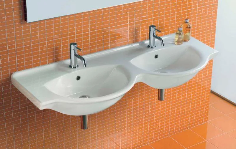 Раковина Hatria Sophie Y0Q501 125 см, белая Sancos — официальный сайт