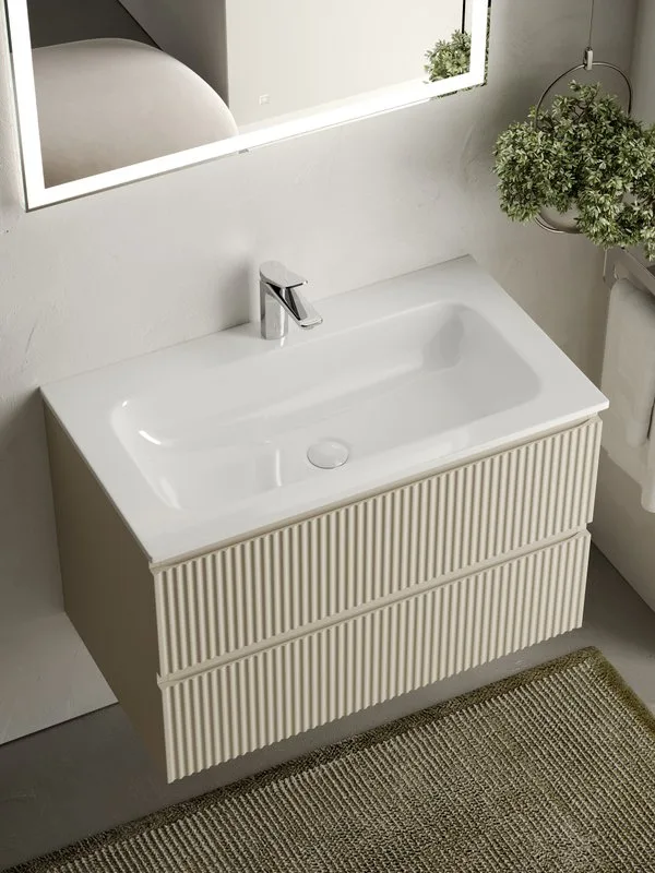 Тумба под раковину Sancos Snob R 80 подвесная Beige soft (капучино), SNR80CE Sancos — официальный сайт